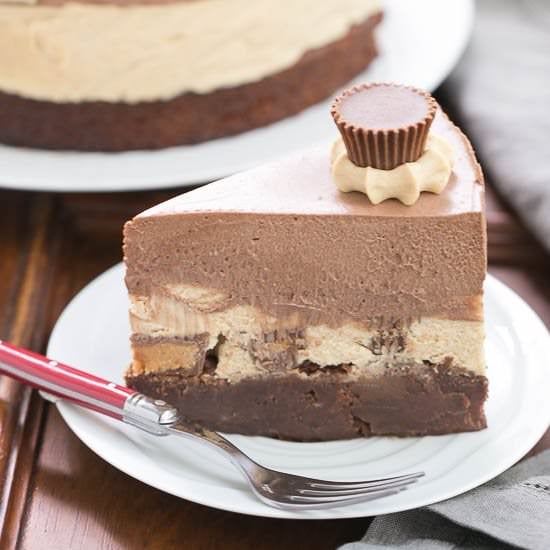 Peanut Butter Chocolate Mousse Cake