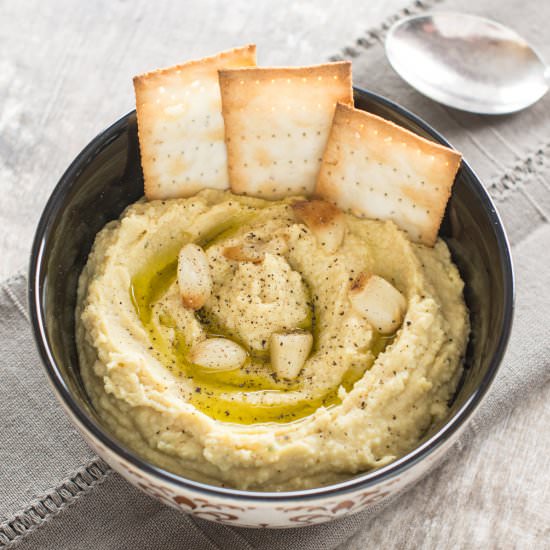 Roasted Garlic Parmesan Hummus