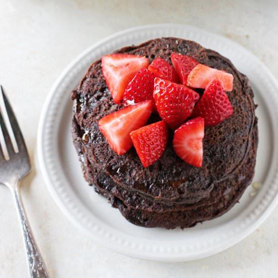 chocolate buckwheat pancakes