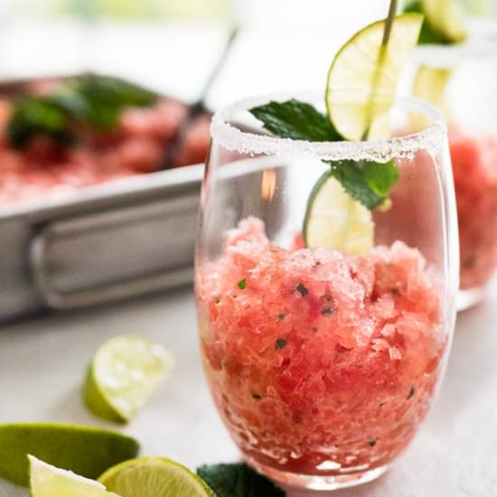Watermelon Mojito Granita