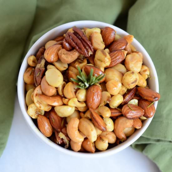 Curry Rosemary Roasted Mixed Nuts