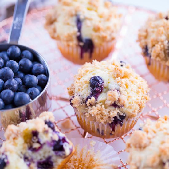Bakery Style Blueberry Muffins