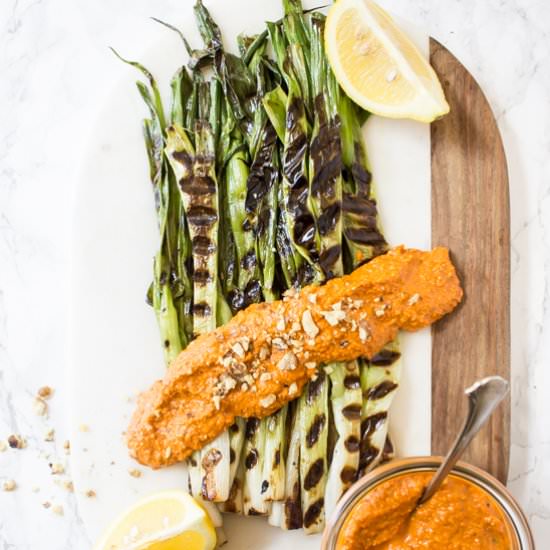 Grilled Scallions