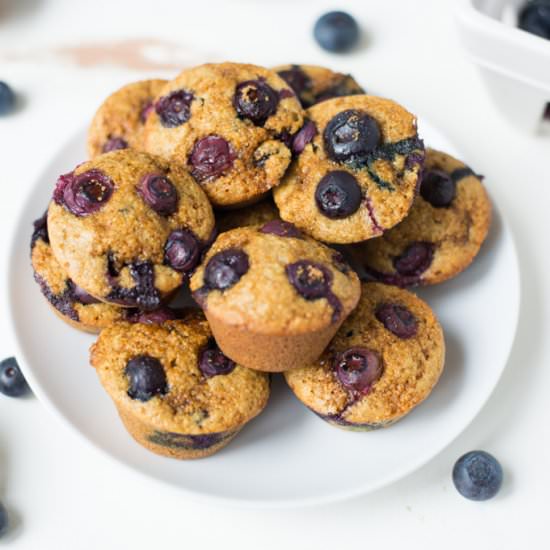 One-Bowl Blueberry Mini-Muffins