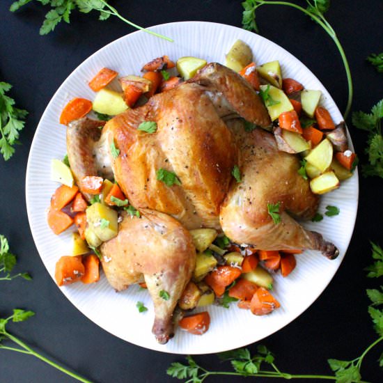 Extra Crispy Whole Roast Chicken