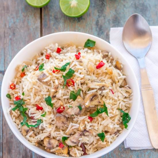 Zingy Mushroom Fried Rice