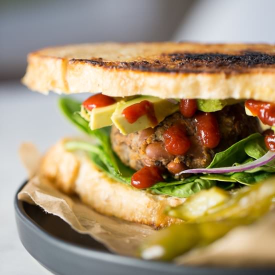 Summer Vegan Hamburger
