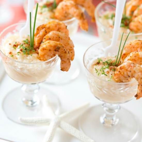 Mini Shrimp + Grits Appetizer