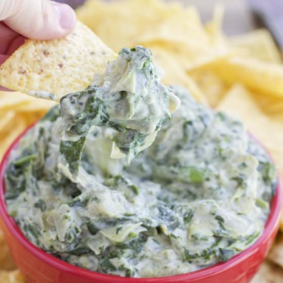 Cashew Cream Spinach Artichoke Dip