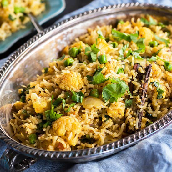 Cauliflower Peas Pulao