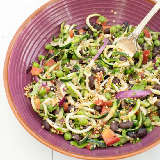 Zucchini, Pea & Black Bean Salad
