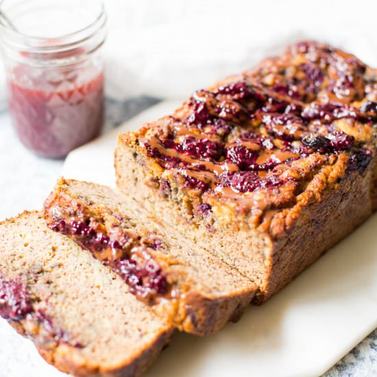 Peanut Butter Jelly Banana Bread