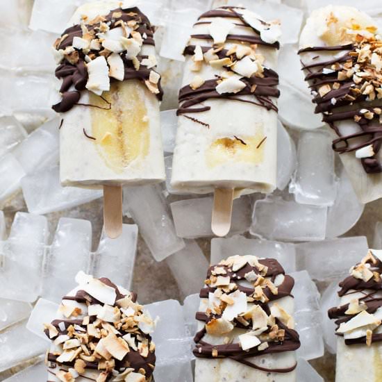 Banana Coconut Popsicles