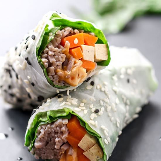 Nutty Power Summer Rolls