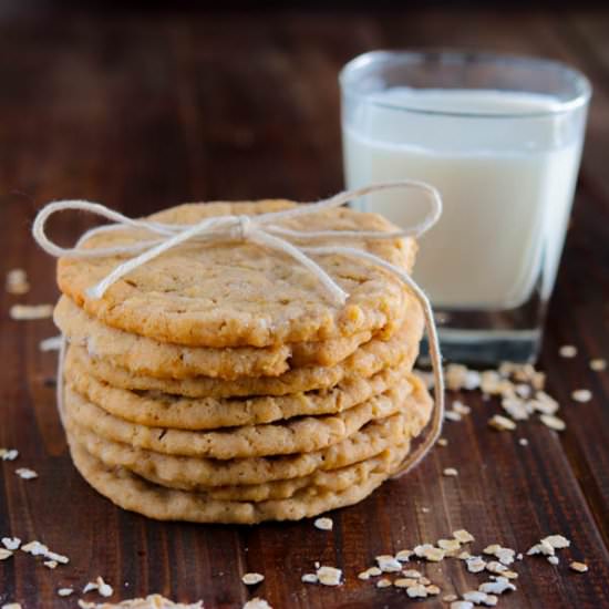 Crispy Chewy Oatmeal Cookies