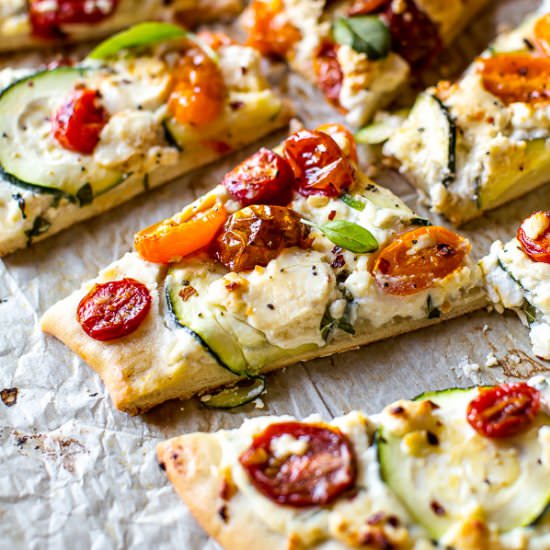 Zucchini & Herbed Ricotta Flatbread