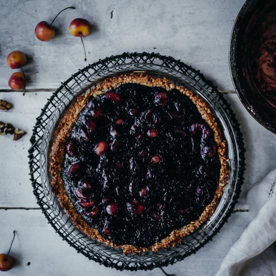 Healthy Cherry Berry Breakfast Pie
