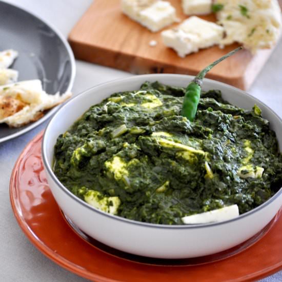 Paneer Palak (Spinach-Indian Cheese)