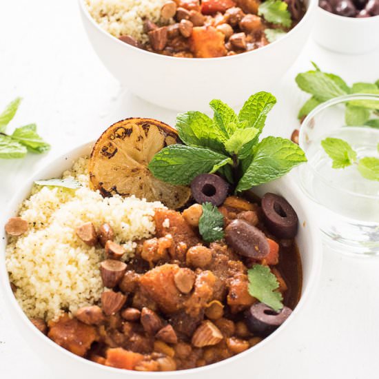 Vegetarian Crockpot Moroccan Tagine