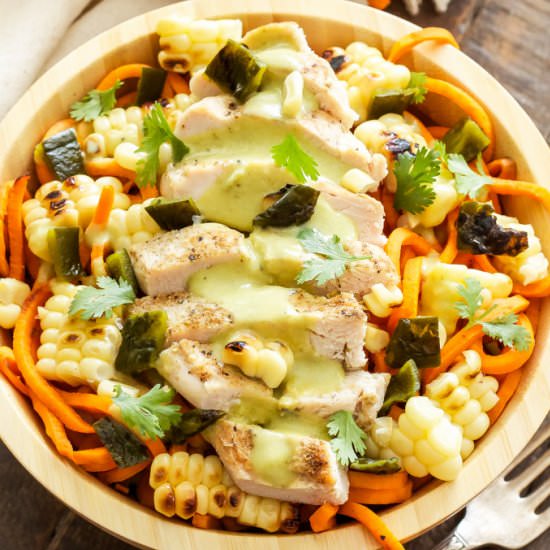 Sweet Potato Noodles with Chicken