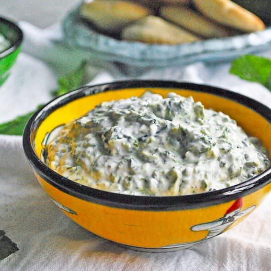 Persian Yogurt and Spinach Dip