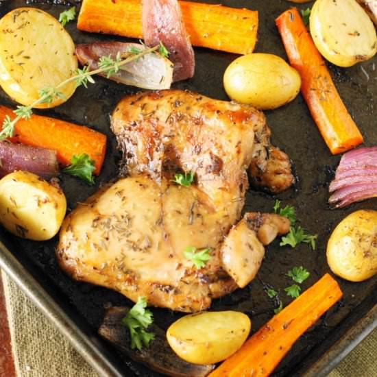 Balsamic Chicken Sheet Pan Supper