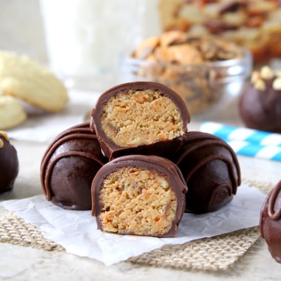 peanut butter Butterfinger truffles