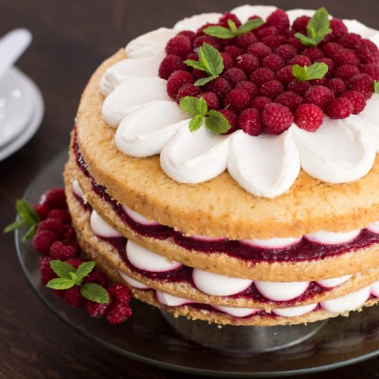 Raspberry Vanilla Cake