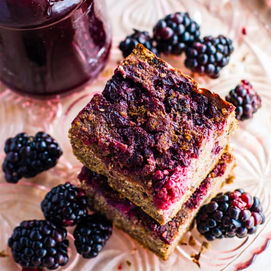 Blender Blackberry Quinoa Cakes