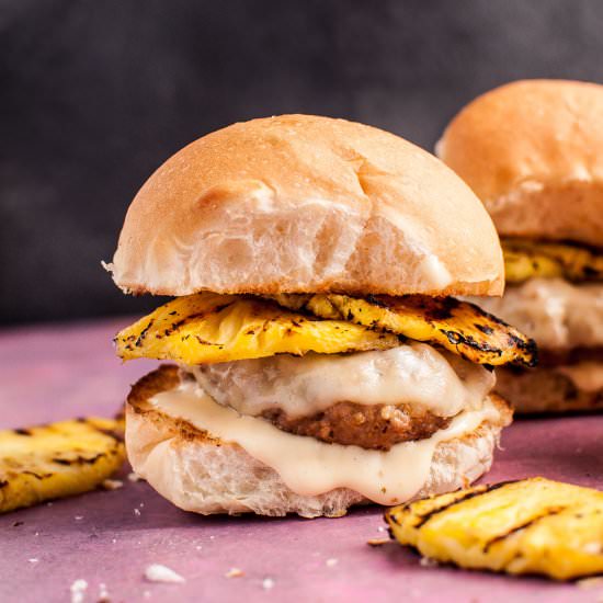 Pork Sliders with Grilled Pineapple