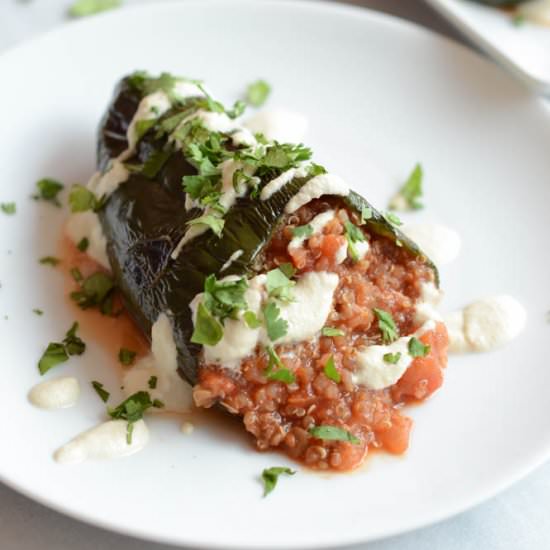 Stuffed Pasilla Peppers
