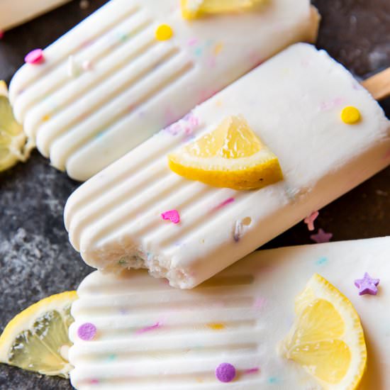 Creamy Lemon Popsicles