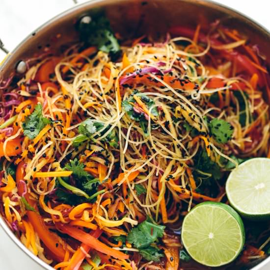 Rainbow Glass Noodle Salad