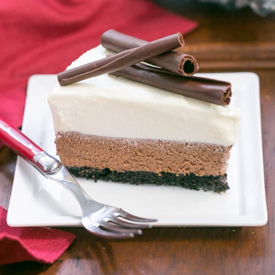 Triple Chocolate Mousse Pie