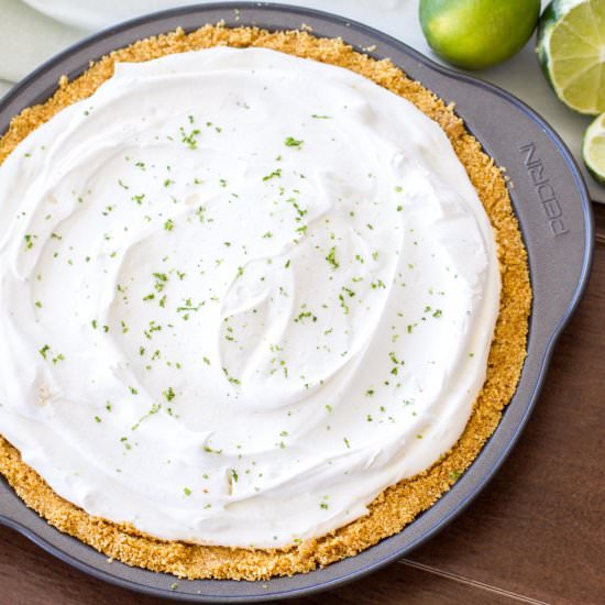 No Bake Key Lime Frozen Yogurt Pie