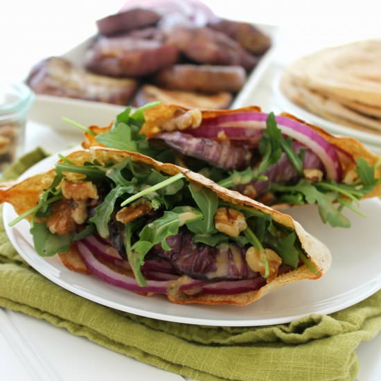 Grilled Eggplant Pitas