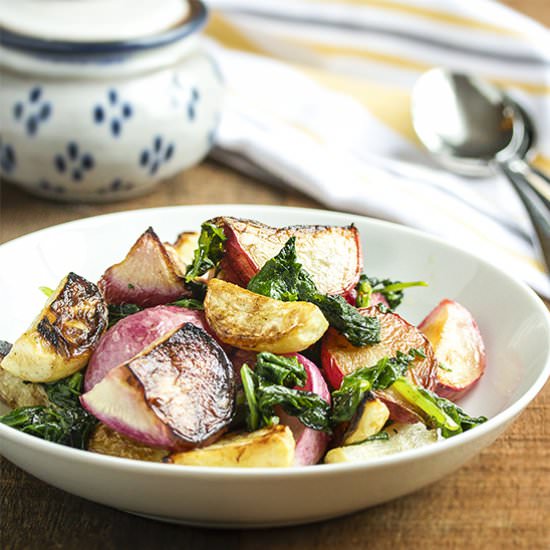 Roasted Turnips and Radishes