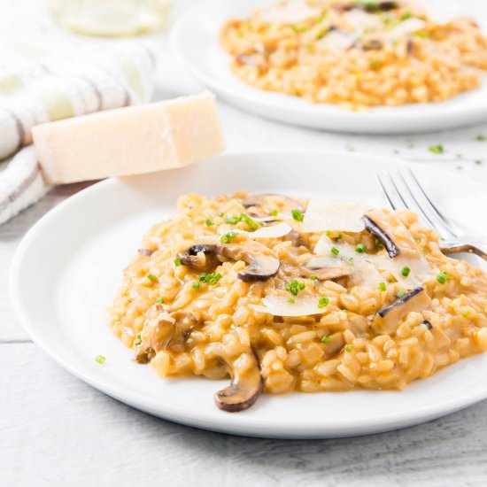 Black Garlic and Mushroom Risotto