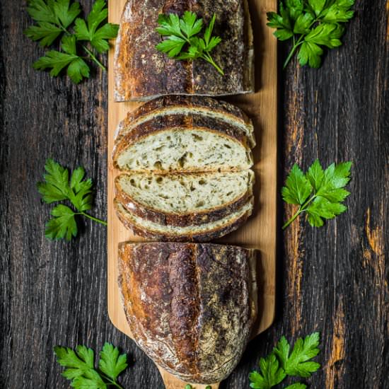 Parsley Sourdough Bread