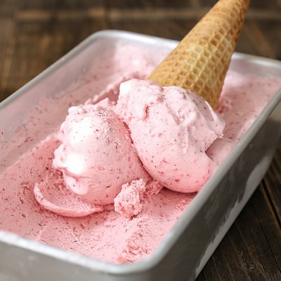 Two Ingredient Strawberry Ice Cream