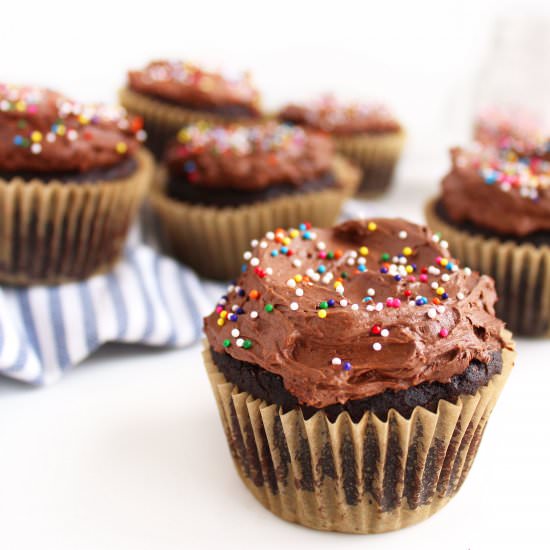 Vegan Chocolate Cupcakes (GF)