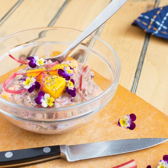 Rhubarb Mango Oatmeal