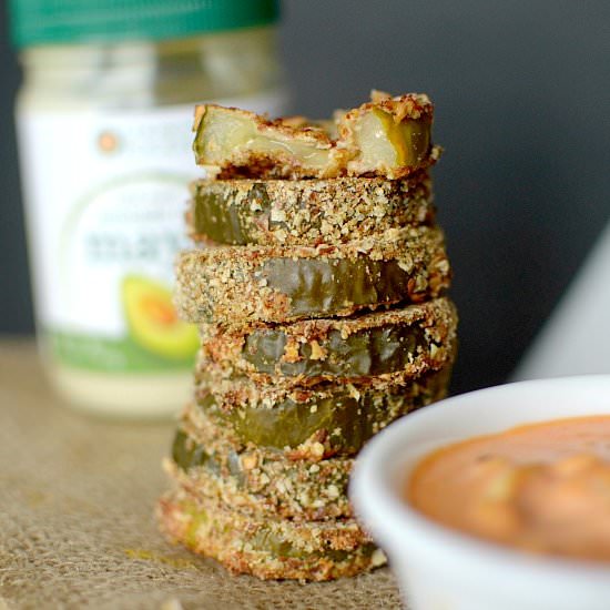 Healthy Spicy “Fried” Pickles
