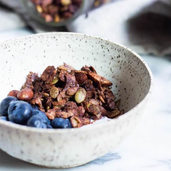 Grain-free Cocoa Granola (No Sugar)
