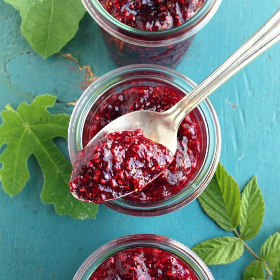 Raspberry Fig Refrigerator Jam