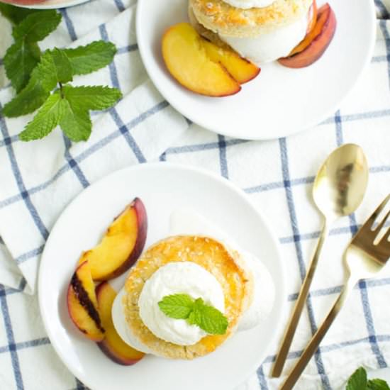 Grilled Peaches and Cream Shortcake