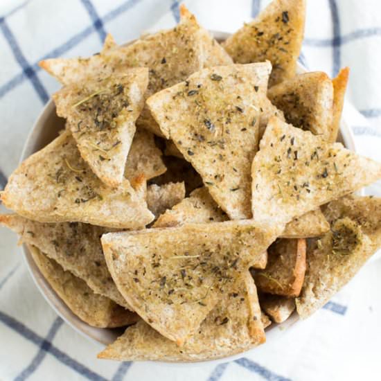Baked Seasoned Pita Chips
