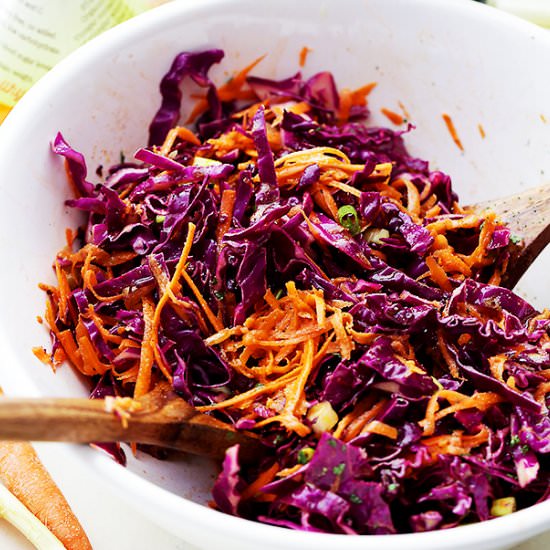 Red Cabbage and Carrot Slaw