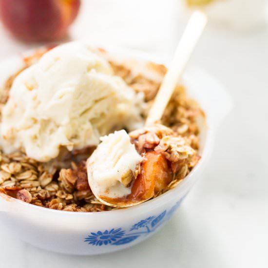 Peach Crisp for Two