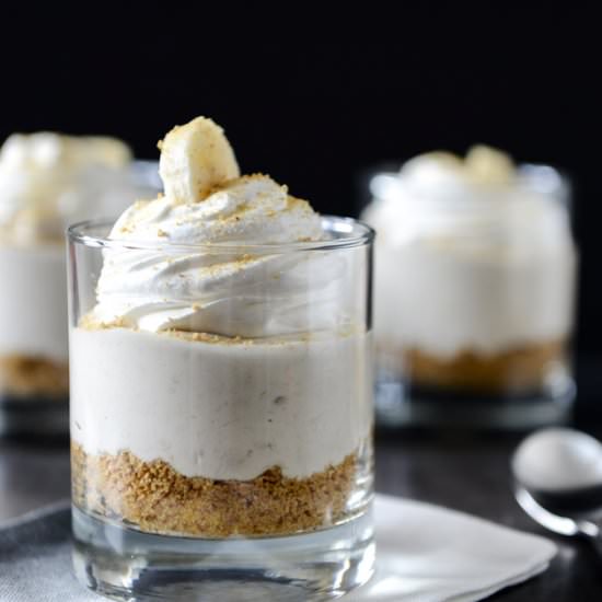 No-bake Banana Cream Cheesecakes